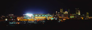 Three Rivers Stadium Lit Up at Night