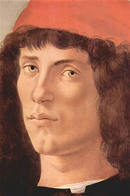 Portrait Of A Young Man With Red Cap by Botticelli