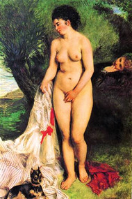 Bather With A Terrier by August Renoir