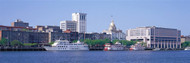 Savannah River Waterfront with Ships