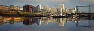 Reflection of Buildings in Thea Foss Waterway, Tacoma, Pierce County, Washington State, USA