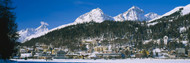 Town On The Mountainside Saint Moritz Switzerland