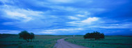 Country Road with Overcast Sky Kansas