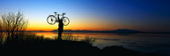 Cyclist at Sunset Alaska
