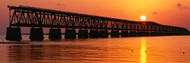 Railroad Bridge at Sunset Florida Keys