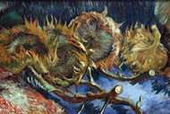 Four Sunflowers Gone To Seed by Vincent Van Gogh