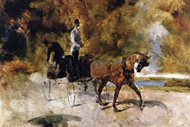 The One Horse Carriage by Toulouse-Lautrec