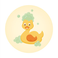 Caleb Gray Studio: Bath Time Ducky Suds Wall Badge