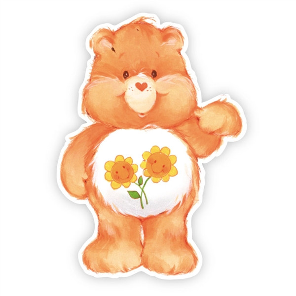 care bear with flower