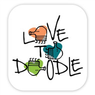 Doodle Jump Wall Badge: Love to Doodle