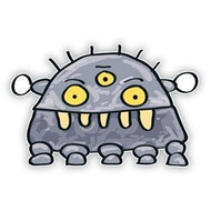 Space Monster Gray Robot (Five Legs)