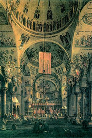 Interior of St. Marks Church, Venice by Canaletto