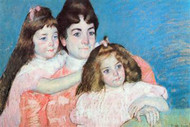 Madame AF Aude with Her Two Daughters by Mary Cassatt