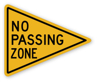 No Passing Zone Wall Graphic