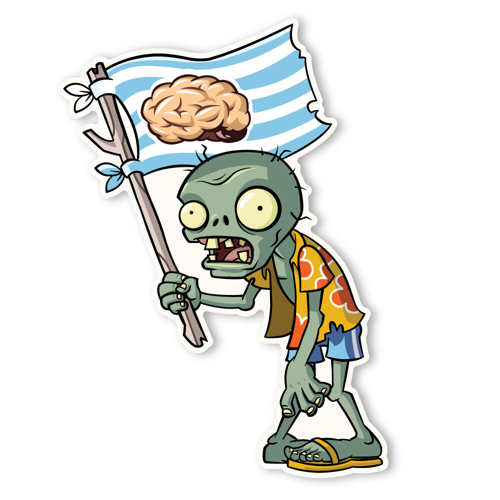  Plants vs. Zombies 2 Wall Decal: Mummy Flag Zombie