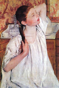 Girl Arranging Her Hair by Mary Cassatt