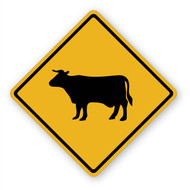 Cow Crossing Sign Wall Graphic