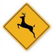 Reindeer Crossing Sign Wall Graphic