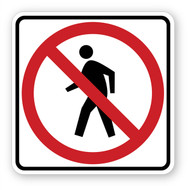 No Walking Sign Wall Graphic