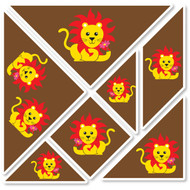 Lenny Lion Wall Tangrams from PaddleDuck Learning