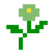 8-Bit Wall Flower (Green)