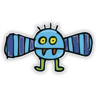 Blue Flying Monster (Striped Wings)