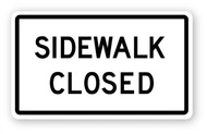Sidewalk Closed Sign Wall Graphic