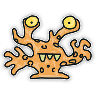 Doodle Jump Orange Sea Monster (Two Eyes)