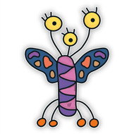 Doodle Jump Sea Monster (Three Eyes + Wings)