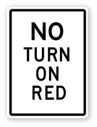 No Turn On Red Wall Graphic