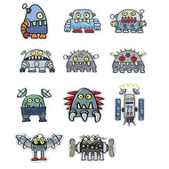 Doodle Jump Robot Monsters Super Set of 11 Wall Graphics (12 inch)