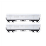 All City Style White Elephant: Set of Two 24" x 6.5" Premium Classic Train Wall Graphics