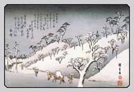 Evening Snow in Asakusa by Hiroshige