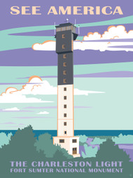 Charleston Light, Fort Sumter National Monument by Amelia M