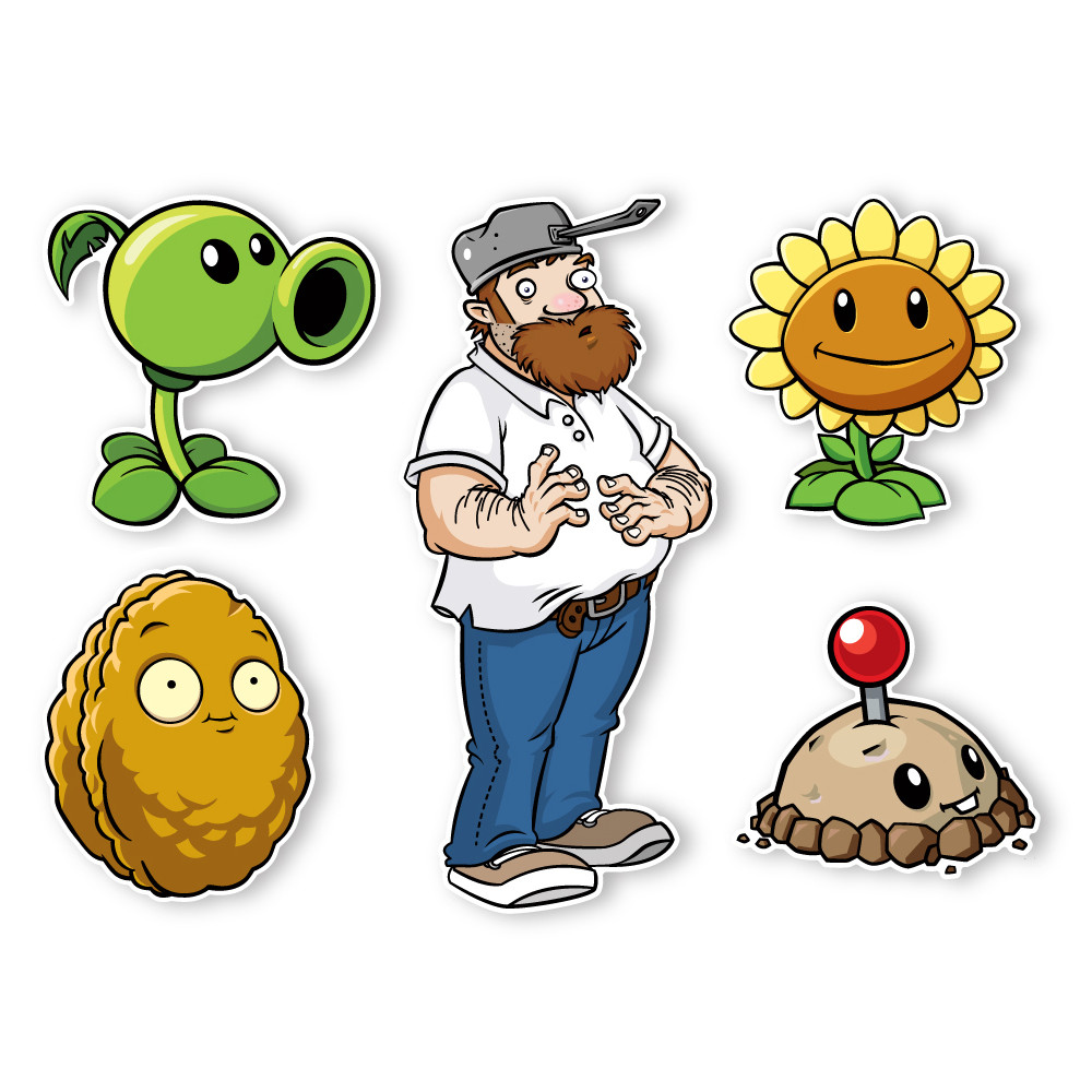  Plants vs. Zombies 2 Wall Decals: Special Far Future Zombie Set  I (Six Zombies 6 inches Longest Side) : Plants vs. Zombies: Tools & Home  Improvement