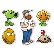 Plants vs. Zombies 2 Wall Decals: Special Front Yard Plants Set II (Five 4 to 8 inches longest side)