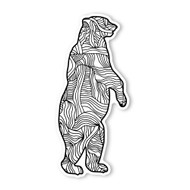 Begsonland Grizzly Bear Doodle Decal