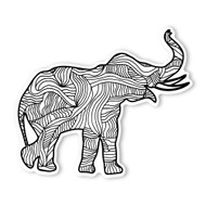 Begsonland Elephant Doodle Decal