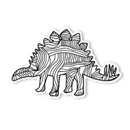 Begsonland Stegosaurus Doodle Decal