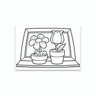 Crayola Coloring Wall Graphic: Potted Plants