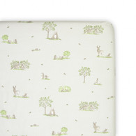 The Little Linen Company Australia  Cot  Fitted Sheet - Wild Woods 