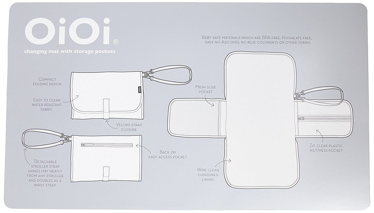 Oioi Changing Mat With Storage Pockets Glenhuntly Baby Carriages