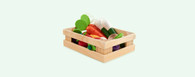 Janod Wooden vegetables in crate