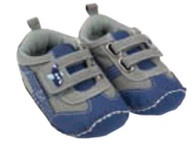 Playette Flex-fit Baby Shoe / Velcro Strap  / Blue