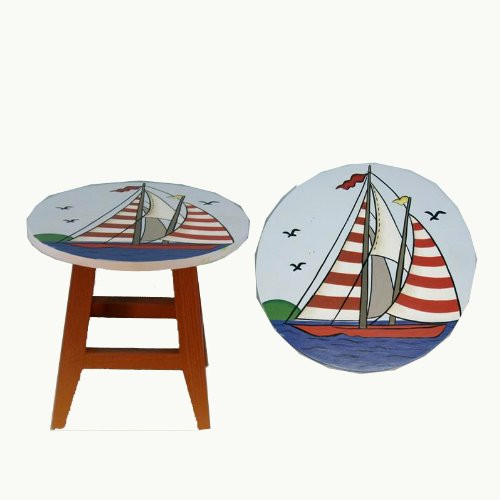 Decorative Table Top Sailboat Stool 2243