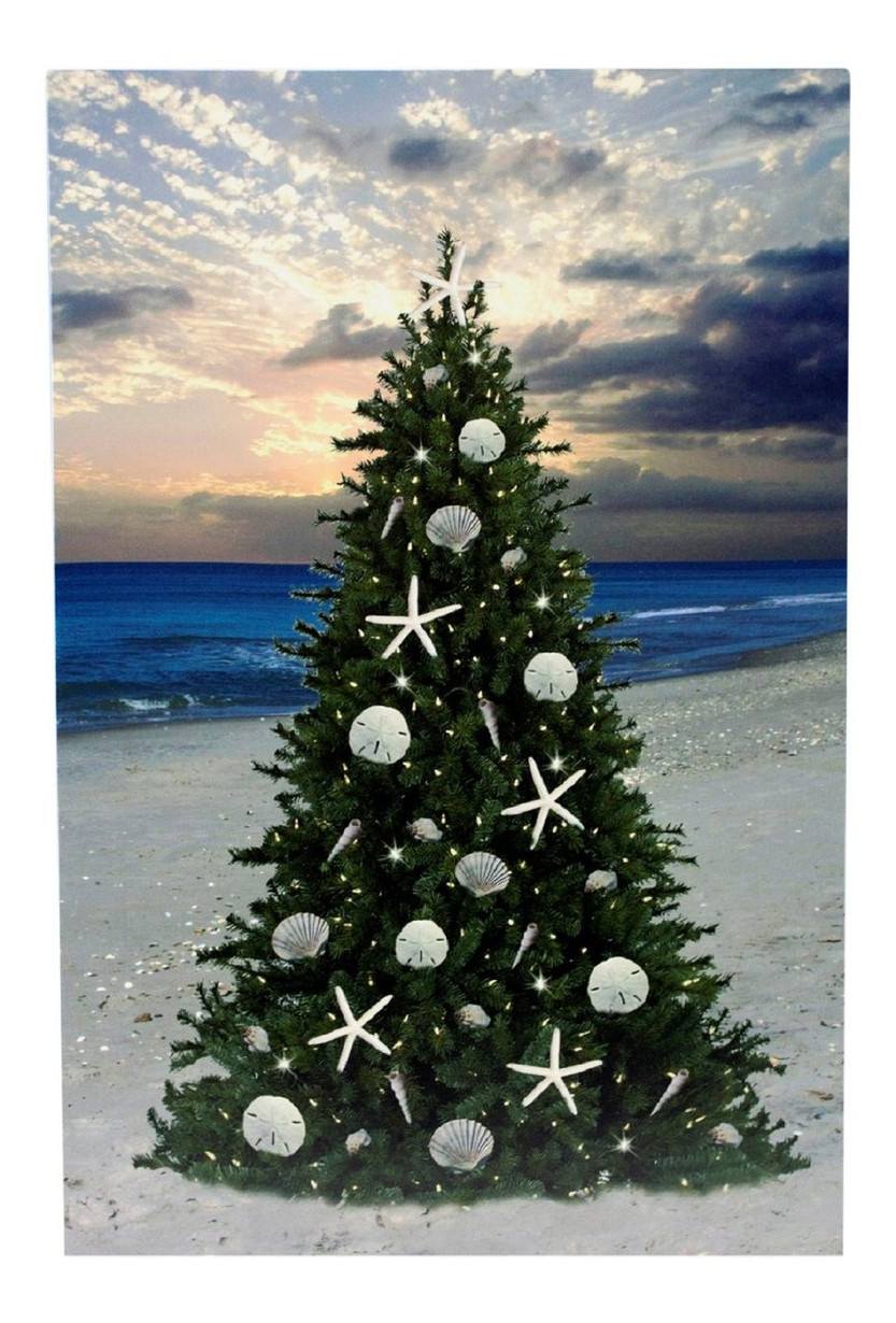 Light Up Christmas Tree Coastal Picture