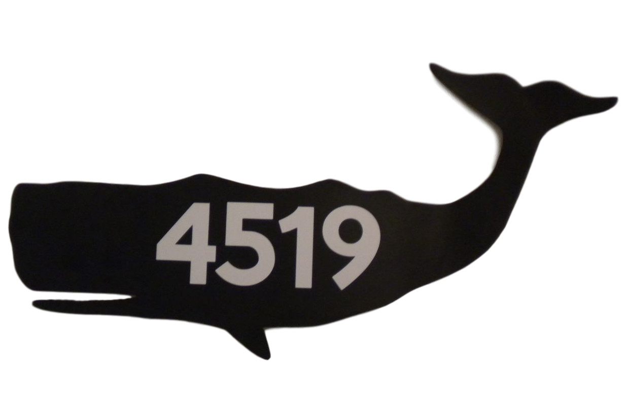 Wood Whale Wall Decoration Personalized With Name Or Numbers