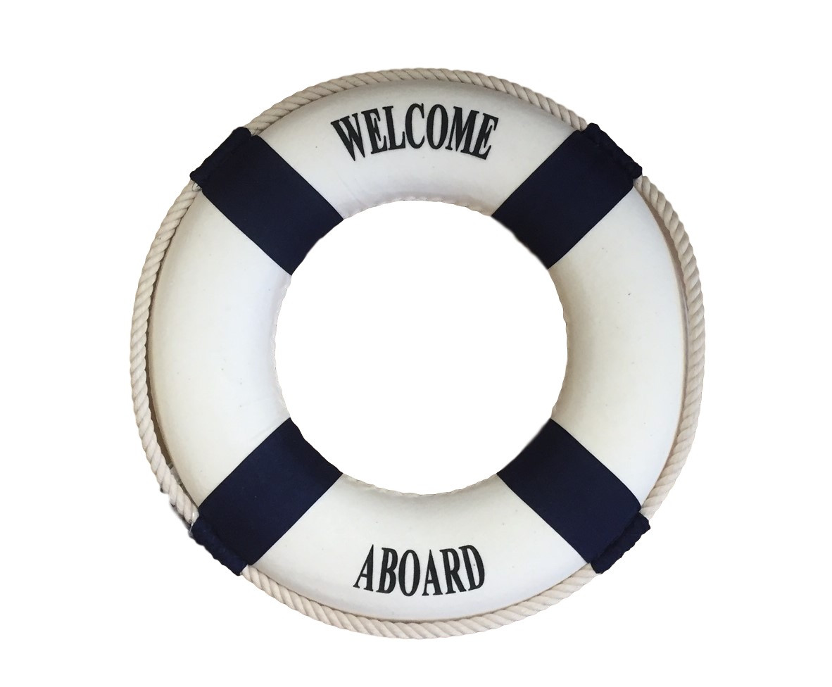 12 Welcome Aboard Life Rings 15162