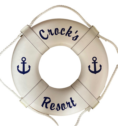 Life Ring Preserver Wood Wall Decoration Choose Color Red Or Blue