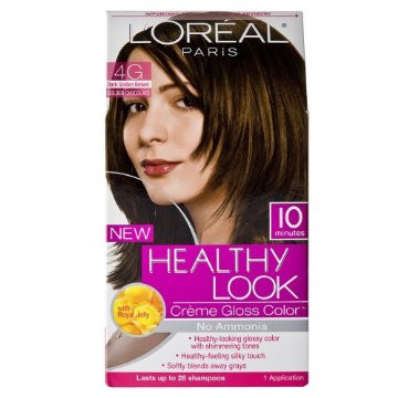 L'Oreal Healthy Look Creme Gloss Color, 4G Dark Golden Brown
